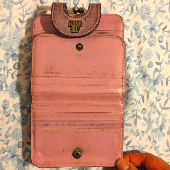 Anna Sui Vintage Monogram Purple Wallet - Picture 5 of 6